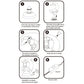 Step-by-step setup diagram for moon table lamp night light power switch