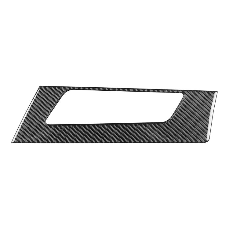 Dashboard speaker frame sticker, carbon fiber black weave with rectangular opening