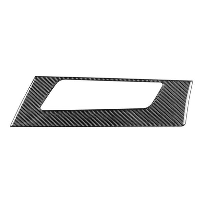 Dashboard speaker frame sticker, carbon fiber black weave with rectangular opening