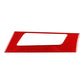 Dashboard speaker frame sticker, carbon fiber red weave with rectangular opening