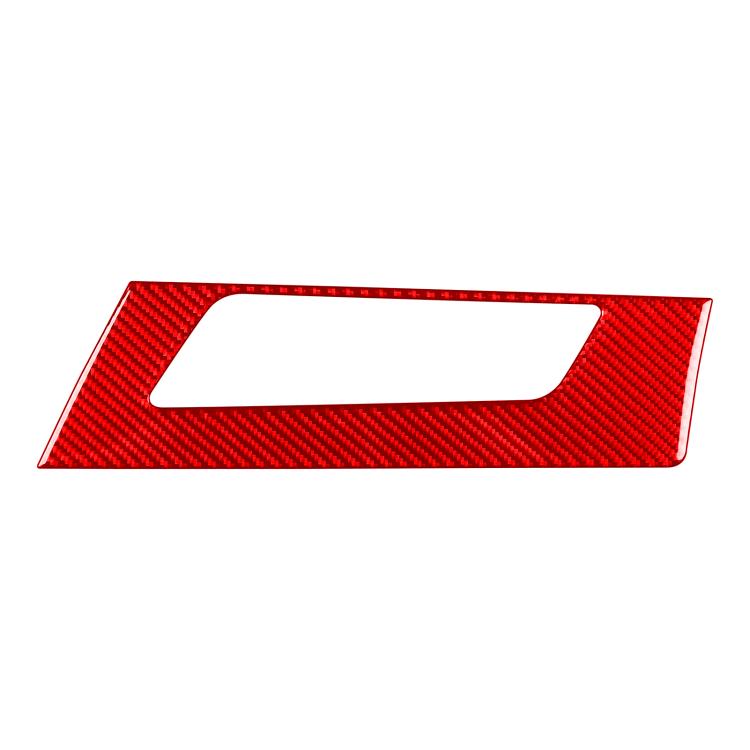 Dashboard speaker frame sticker, carbon fiber red weave with rectangular opening