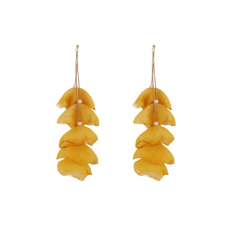 Long Exaggerated Fabric Art Handmade Petal Earrings, E1908-21 Blue, E1908-22 Yellow, E1908-23 Red, E1908-24 Pink, E1908-25 Black, E1908-26 White, E1908-27 Blue, E1908-28 Red, E1908-29 Black, E1908-30 Yellow, E1908-31 Pink, E1908-32 White, E1908-33 Blac...