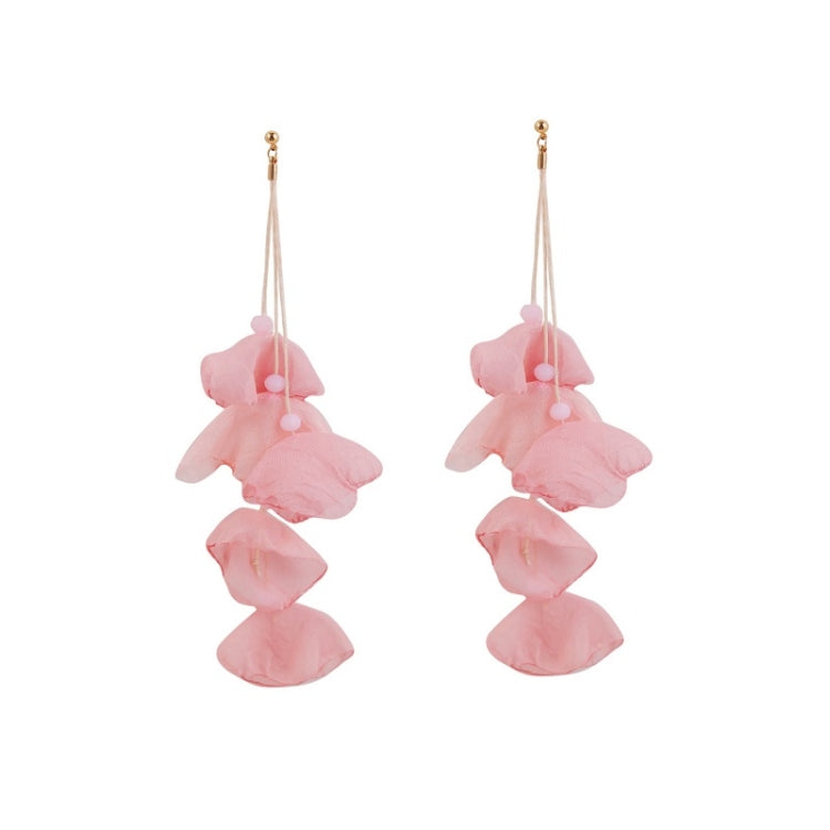 Long Exaggerated Fabric Art Handmade Petal Earrings, E1908-21 Blue, E1908-22 Yellow, E1908-23 Red, E1908-24 Pink, E1908-25 Black, E1908-26 White, E1908-27 Blue, E1908-28 Red, E1908-29 Black, E1908-30 Yellow, E1908-31 Pink, E1908-32 White, E1908-33 Blac...