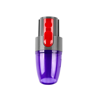 Purple and gray vacuum suction nozzle brush head with red intake window