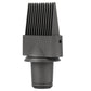 Wide tooth comb nozzle attachment for hair dryer, front view with long teeth