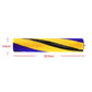 Soft velvet suction brush head in yellow and blue with black bristle strip