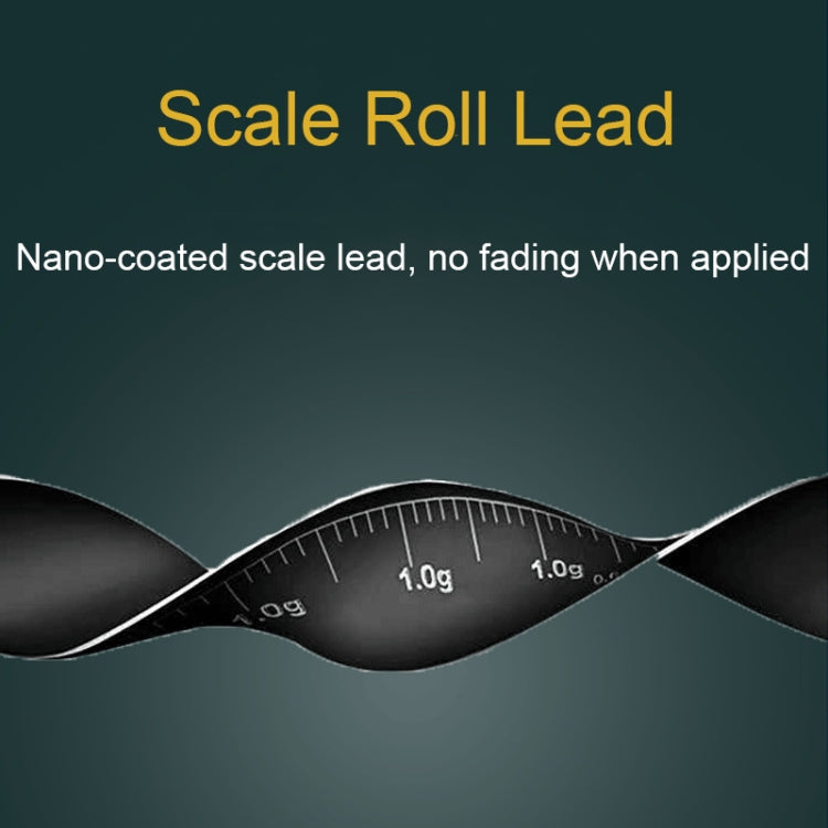 Scale roll lead weight with measurement markings for fishing line