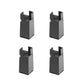 4-pack adjustable furniture heightening clip feet, dark gray, with top support pads