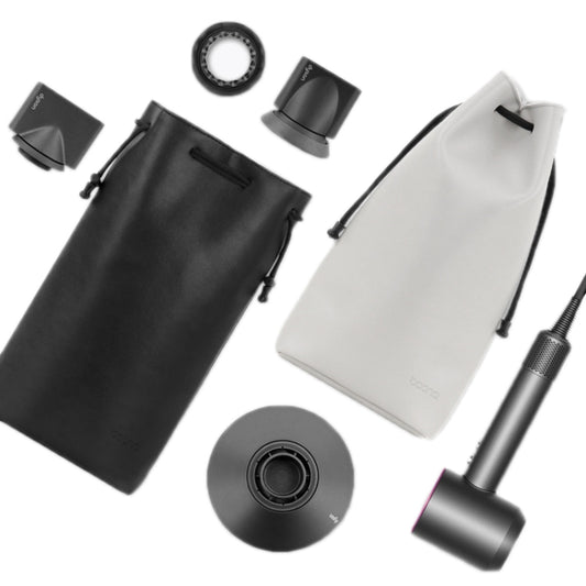 Baona DS-003 for Dyson Hair Dryer Complete Accessories PU Storage Bag, DS-003 Black, DS-003 Grey