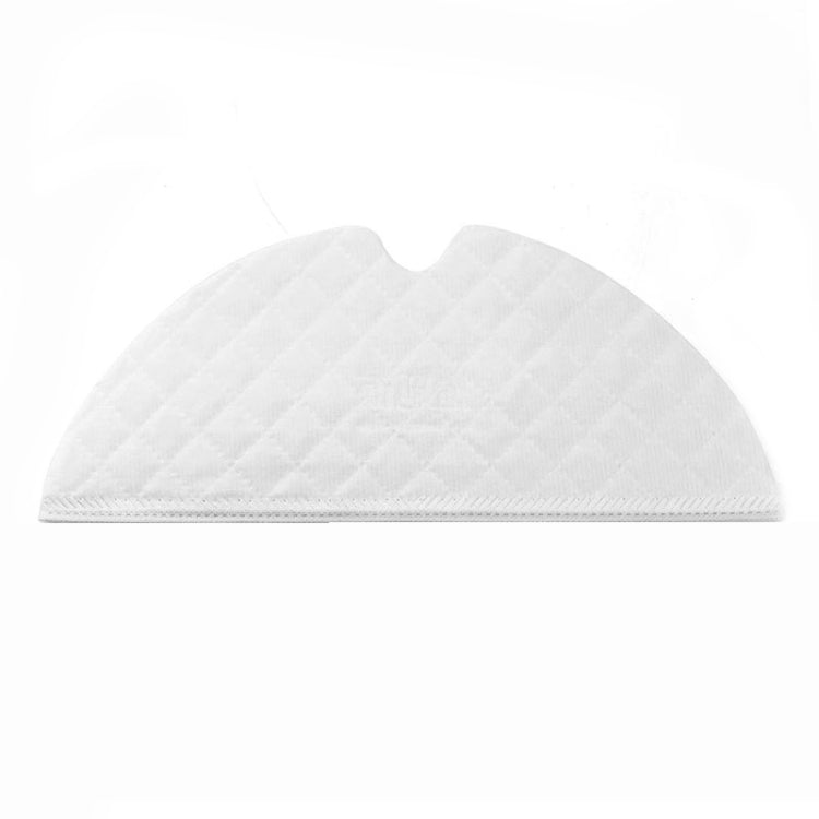 White triangular quilted mop cleaning cloth pad