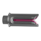 Gray straight nozzle attachment head with pink accents and vent openings