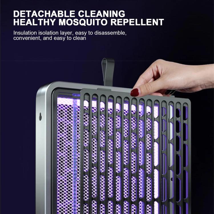 Wall-mounted mosquito killer lamp with hand removing front grille cover for cleaning
