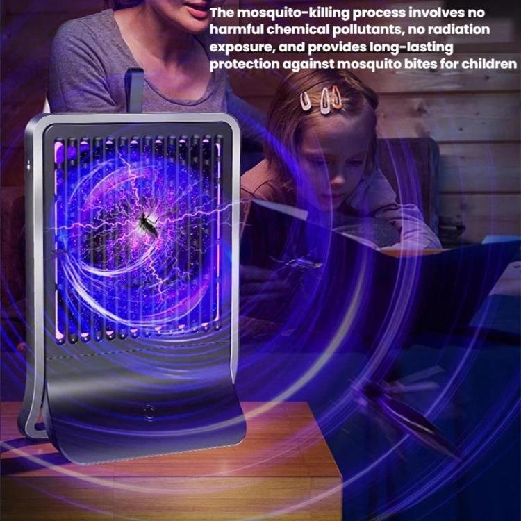 Wall-mounted electric mosquito trap lamp with purple glow inside front grid