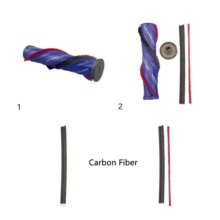 Replacement felt strips set, carbon-fiber style bars in black and red trim