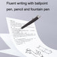 Printed worksheet sheet with pen for writing practice