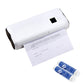 White wireless thermal printer with A4 paper roll and two included A4 paper rolls