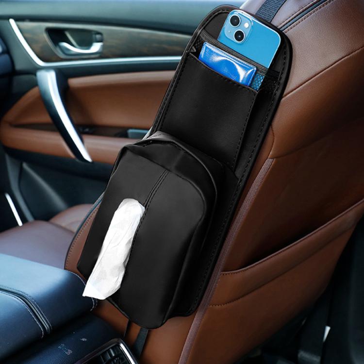 Car Seat Side Storage Pocket Hanging Leather Tissue Holder