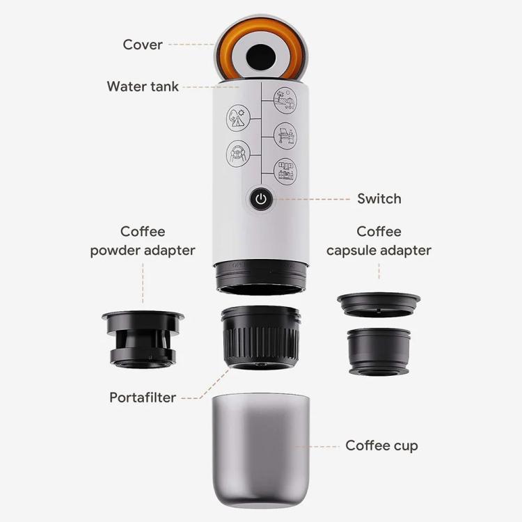 ICafilas ME2410 USB Rechargeable Coffee Maker Portable Outdoor Capsule Coffee Machine