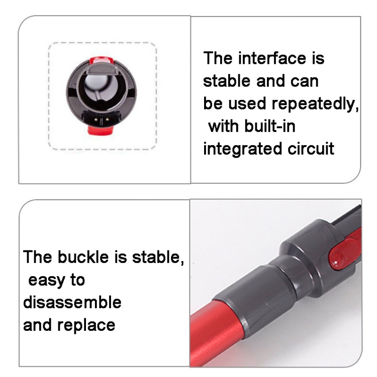 Telescopic extension rod connector detail with stable buckle and built-in interface