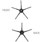 Black dual-armed side brushes for front and back positions