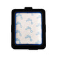 Vacuum filter cartridge with blue mesh media in black square frame