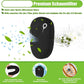 Black foam vacuum motor filter with green leaf decoration motifs