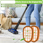 Orange-framed vacuum cleaner filter with white grid media