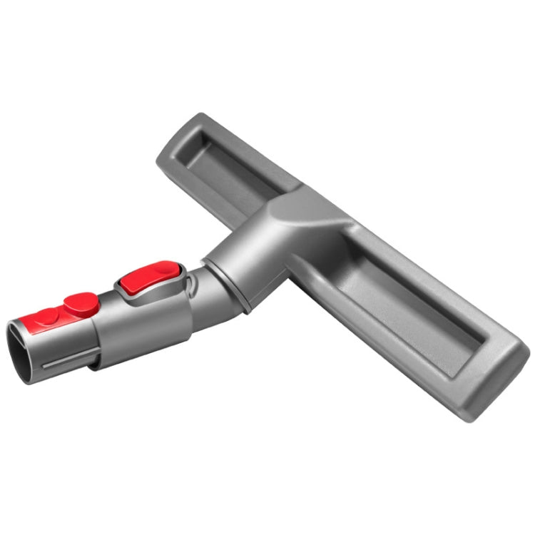 Soft velvet vacuum brush attachment, gray body with red control tabs