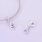 Sterling Silver S925 Interlocking Love Platinum Zircon Heart Shape Pendant, SCC2455