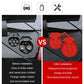 Silicone charging port covers before-and-after install: black vs red conjoined caps