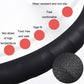 Black non-slip silicone steering wheel cover with textured palm-grip surface