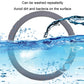 Gray silicone steering wheel cover ring with water droplets on the surface