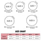 Ring size chart with diameter and circumference for sizes 5 to 9
