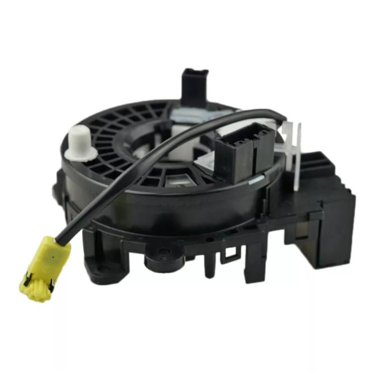 Clock spring coil with ribbon cable and connectors, black housing, 25554-3DN0A