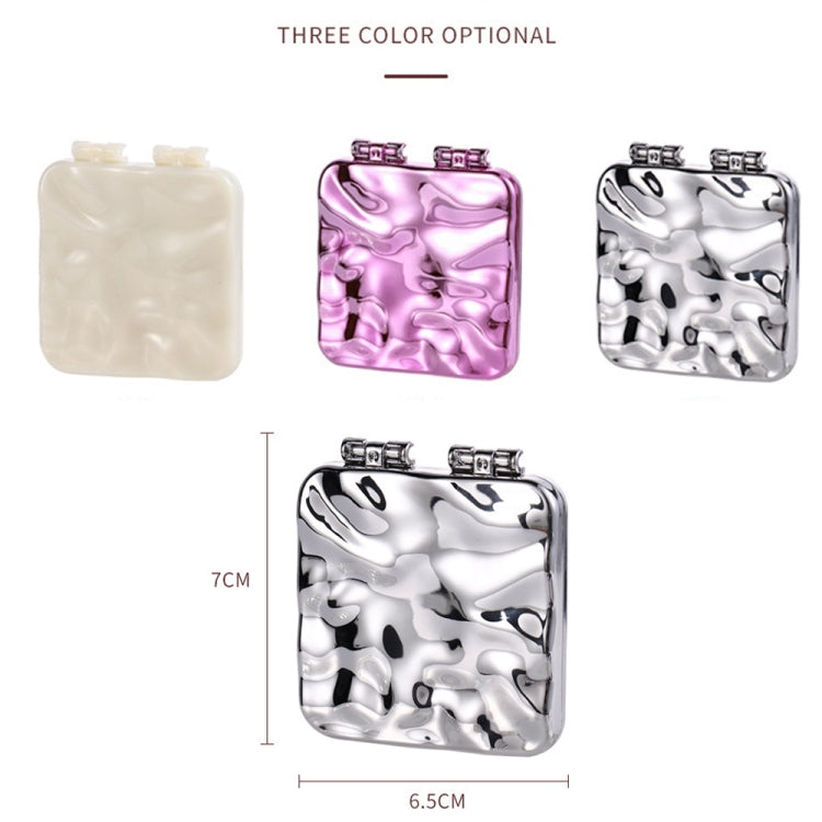 Desktop Mini Electroplating Makeup Double-sided Mirror For Ladies, Mirror (Beige), Mirror (Purple), Mirror (Silver)