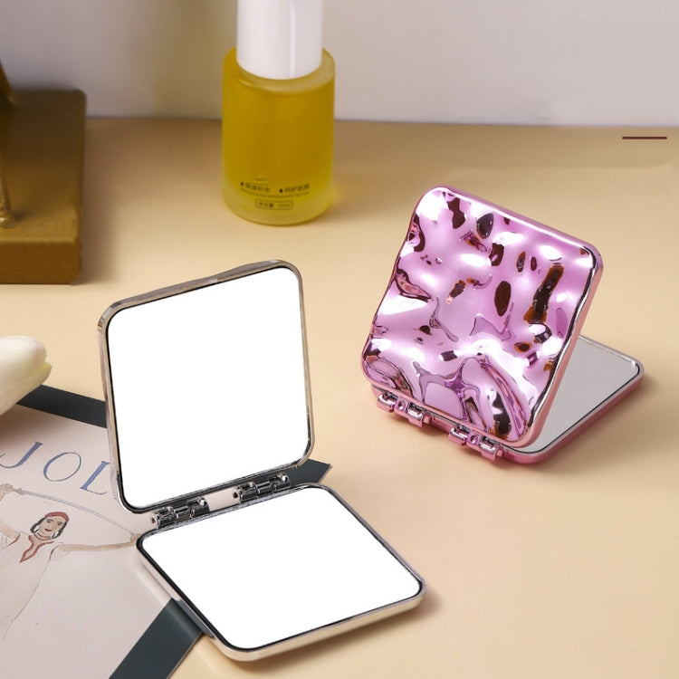 Desktop Mini Electroplating Makeup Double-sided Mirror For Ladies, Mirror (Beige), Mirror (Purple), Mirror (Silver)