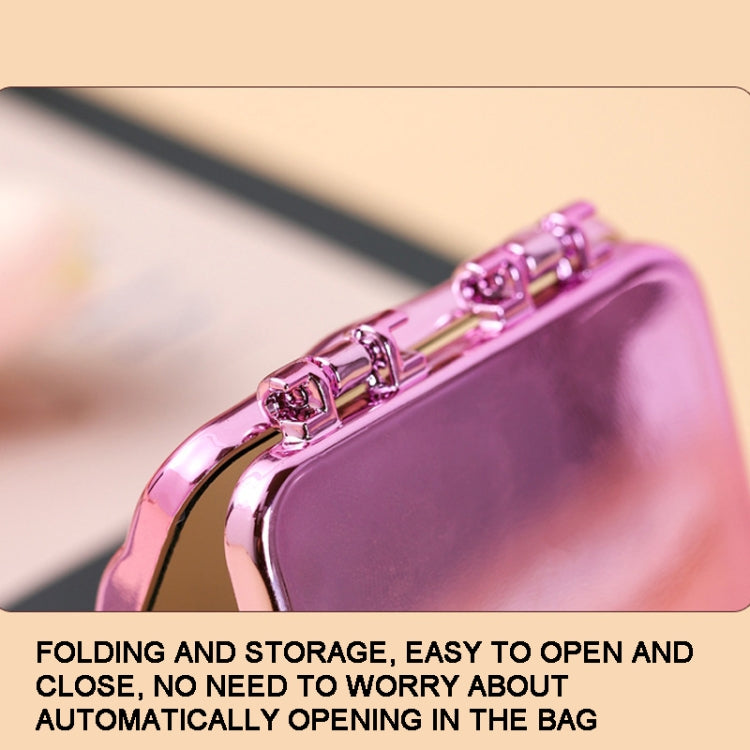 Desktop Mini Electroplating Makeup Double-sided Mirror For Ladies, Mirror (Beige), Mirror (Purple), Mirror (Silver)