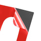 Red and black glove box sticker insert backing piece