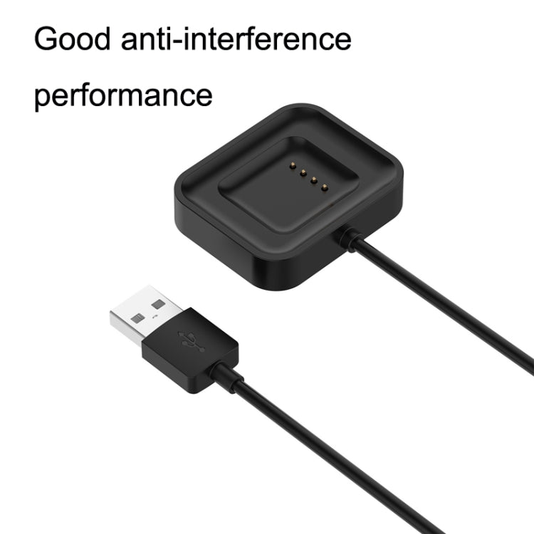 Black charging dock with charging pins and USB plug cable