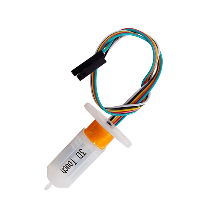 3D printer auto leveling touch sensor with multi-color wiring and orange-tipped probe
