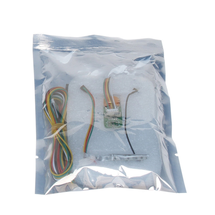 3D printer auto leveling sensor kit sealed in a clear bag with wiring and board inside
