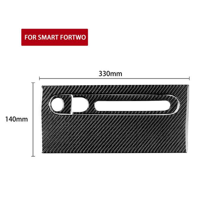 Glove box sticker panel size 330mm x 140mm with carbon fiber texture