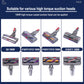 V-ball wheel compatibility layout for high-torque carpet suction heads