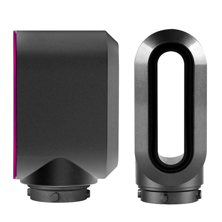 Two nozzle attachments: comb tines on gray housing and oval air opening insert