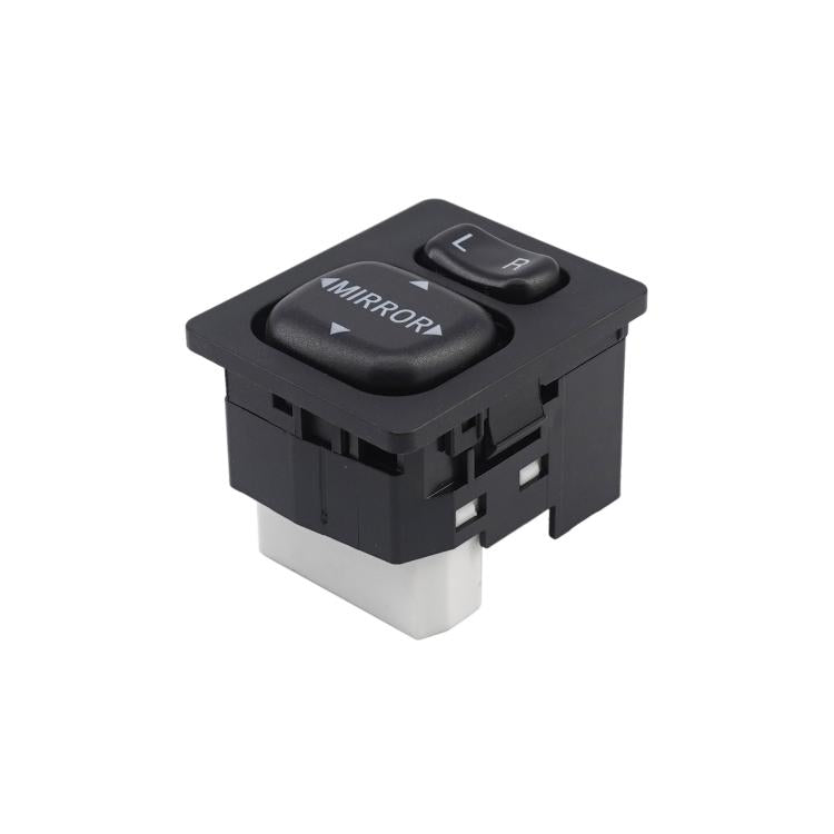 Electric rearview mirror adjustment control switch with MIRROR arrows and L/R