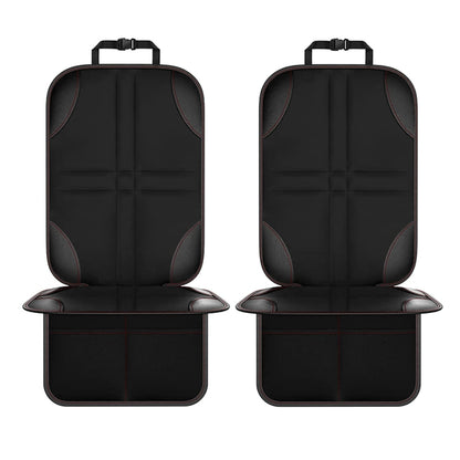 2pcs Child Car Seat Protector Non-Slip Base Material + Waterproof 600D Fabric, Red Line, Black Line