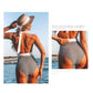 Summer One-piece Backless Lace-Up Ladies Swimsuit Floral-print Halter Bikini, S, M, L, XL