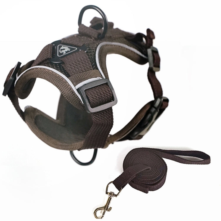 Pet Vest Harness + Traction Rope Set Reflective Breathable Dog Cat Harness, S, M, L, XL
