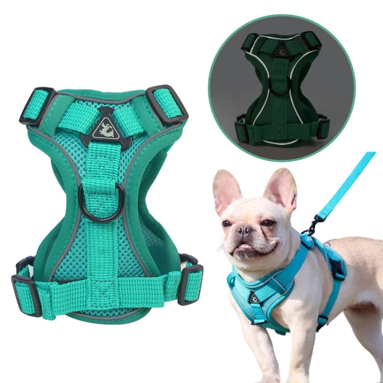Pet Vest Harness + Traction Rope Set Reflective Breathable Dog Cat Harness, S, M, L, XL