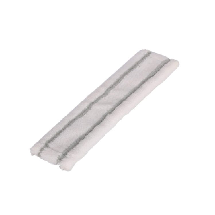 Light gray microfiber window-cleaner cloth pad, rectangular